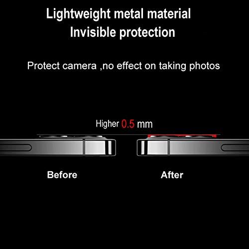 3 מארז מצלמה עדשת מגן לאייפון 12 פרו מקסימום 6.7, מתכת מלא כיסוי מצלמה מקרה,ברור זכוכית עדשת מסך מגן [נגד שריטות,לא